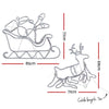 Santa Sleigh & Reindeer Christmas Lights 806 Multi-Colour LEDs
