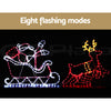 Santa Sleigh & Reindeer Christmas Lights 806 Multi-Colour LEDs
