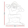 1M Christmas Lights 248 LED Santa Motif