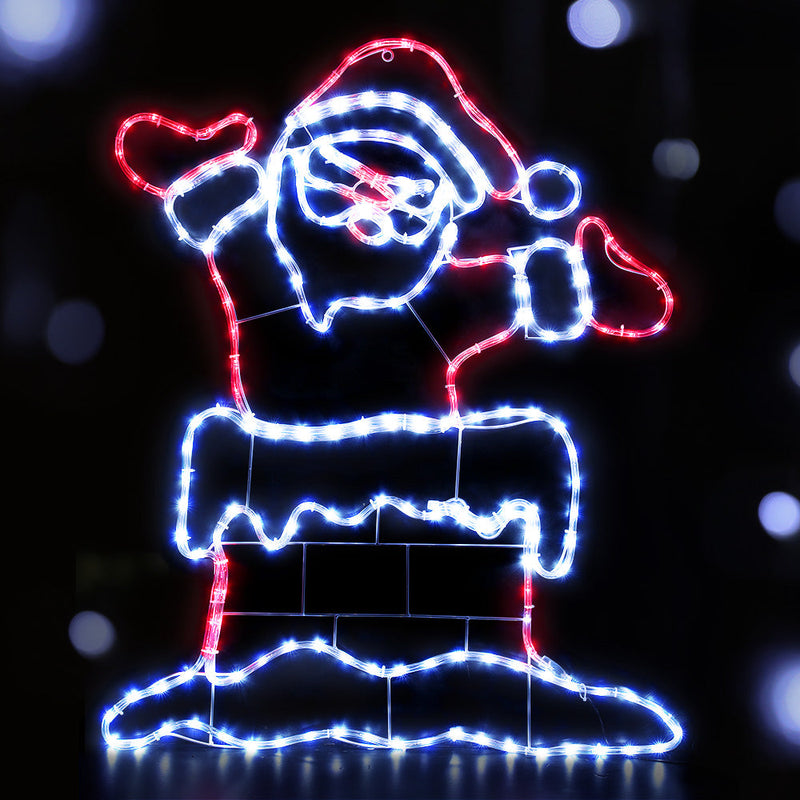 1M Christmas Lights 248 LED Santa Motif
