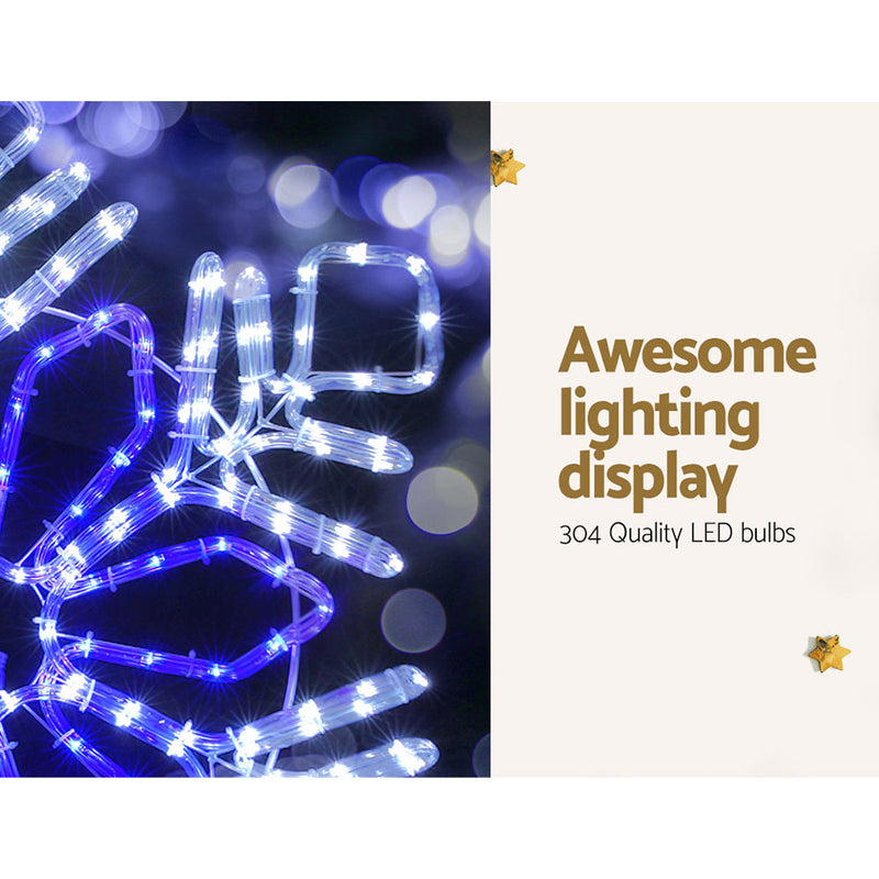 82cm LED Snowflake Motif Lights 304 Multi-Colour LEDs