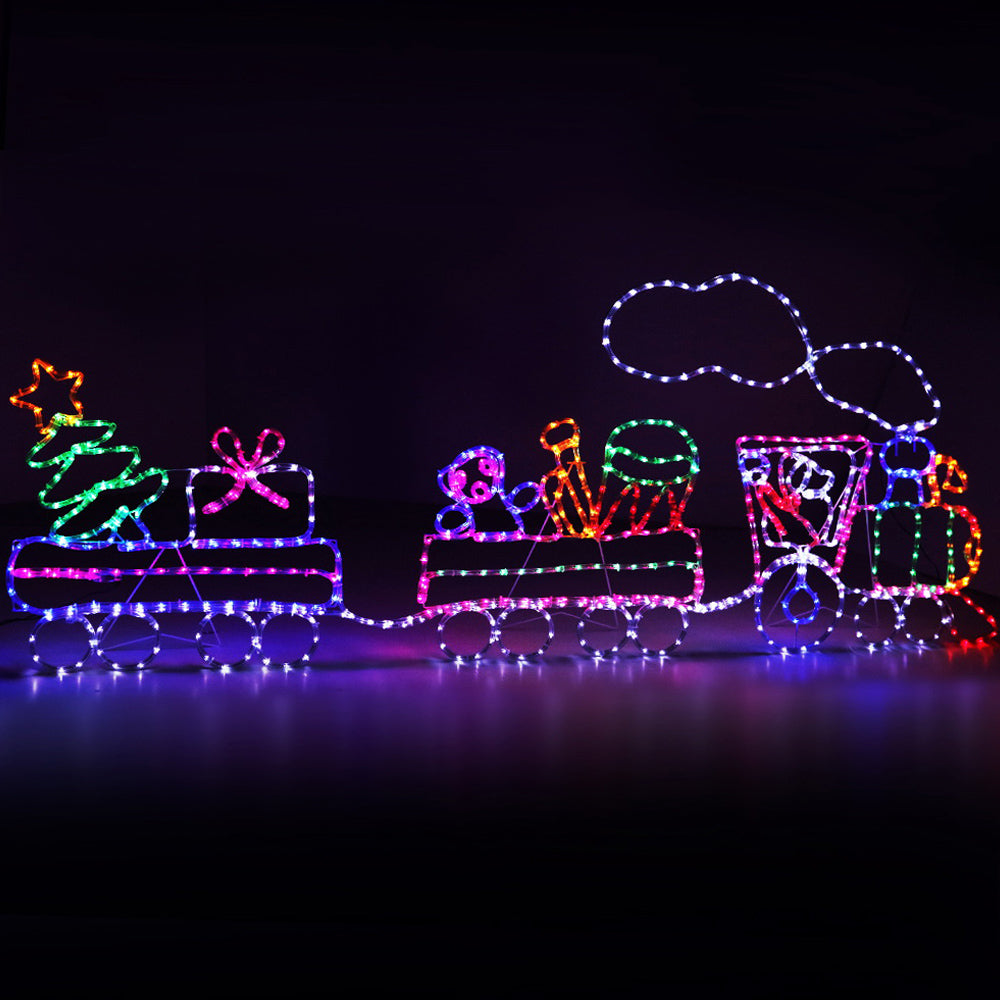 2.1M Christmas Lights 631 LED Train Motif Light