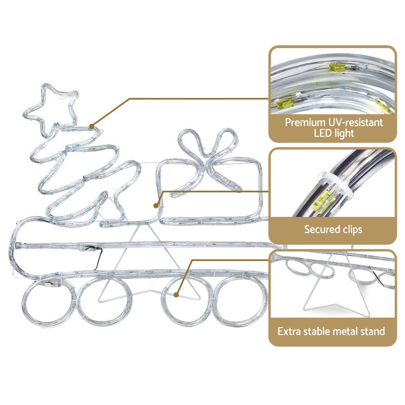 2.1M Christmas Lights 631 LED Train Motif Light