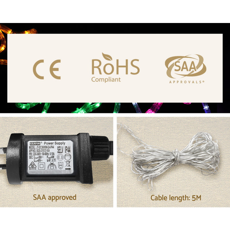 2.1M Christmas Lights 631 LED Train Motif Light