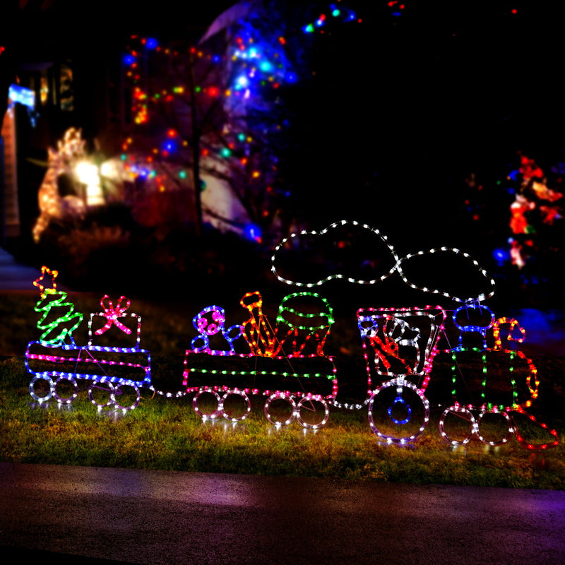 2.1M Christmas Lights 631 LED Train Motif Light