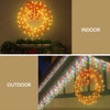 0.6M Christmas Lights 160 LED Motif Solar Wreath
