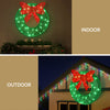 0.6M Christmas Lights 50 LED Motif Solar Wreath