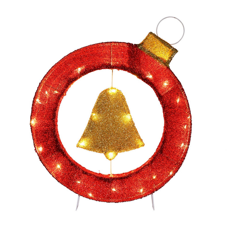 Christmas Lights 60cm Motif 30 LED Bell Wreath