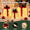 3-Piece Lighted Christmas Gift Box Decorations
