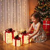 3-Piece Lighted Christmas Gift Box Decorations