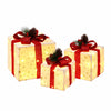 3-Piece Lighted Christmas Gift Box Decorations