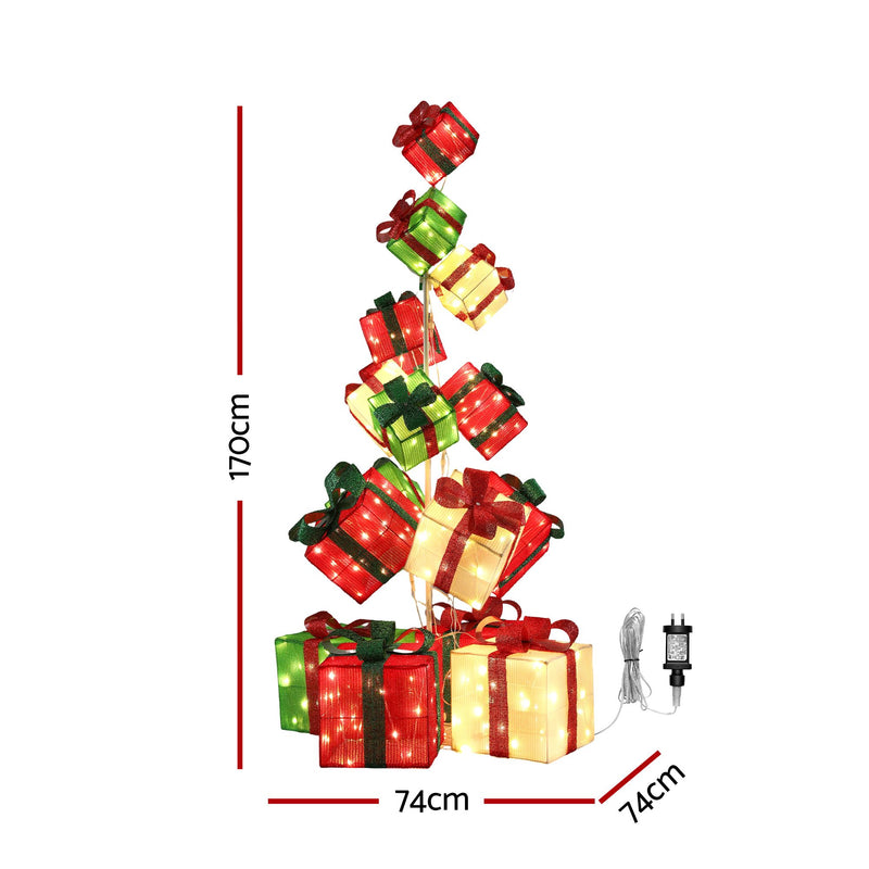 170cm Lighted Christmas Gift Box Tower Decoration