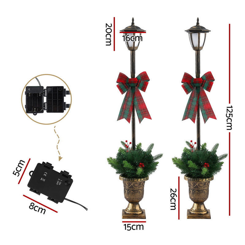 Christmas Lights 125cm Lamp Post 50 LED Fairy Light