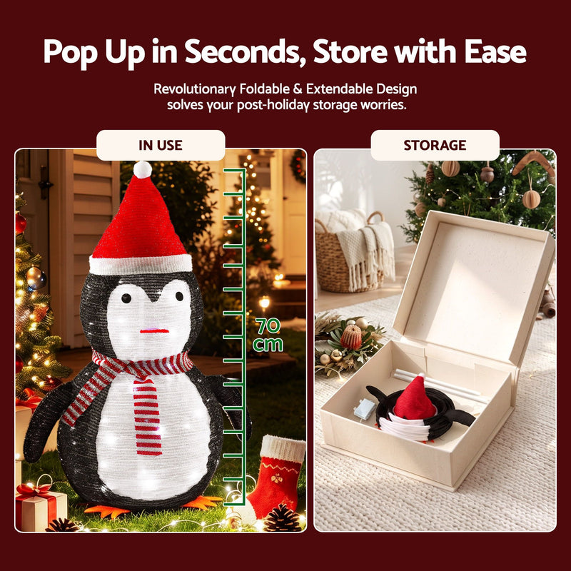 70cm LED Pop-Up Christmas Penguin Decoration