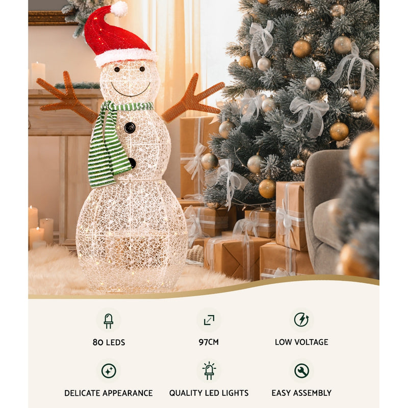 Christmas Lights Snowman 80 LED