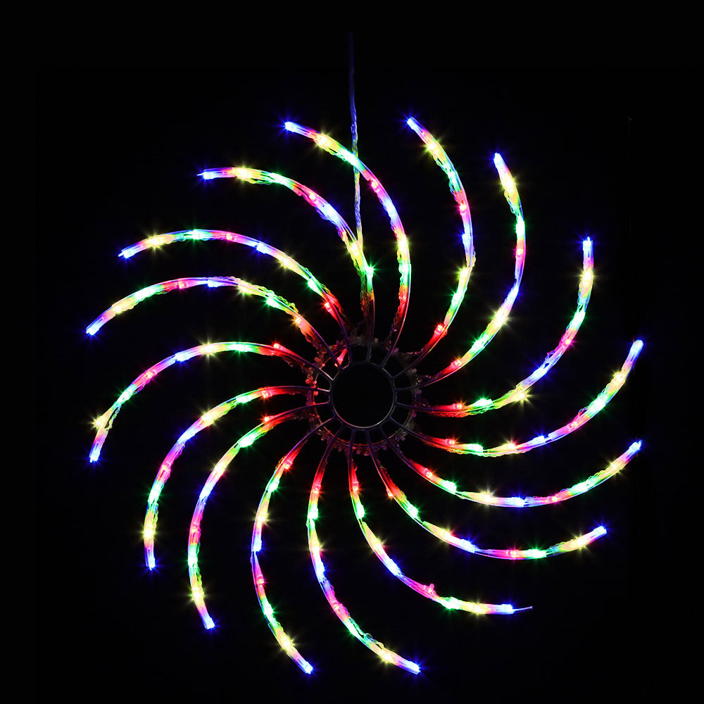 0.5M Christmas Lights 128 LED Spin Motif Light