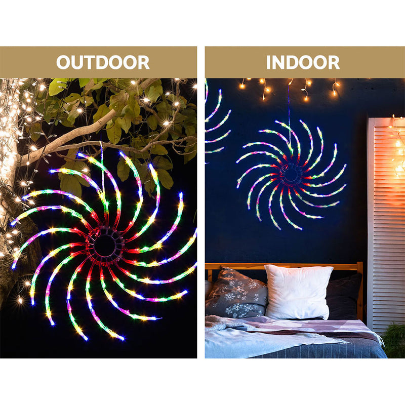 0.5M Christmas Lights 128 LED Spin Motif Light