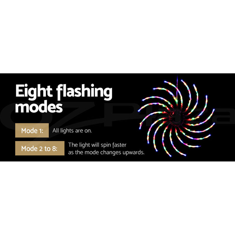 0.5M Christmas Lights 128 LED Spin Motif Light