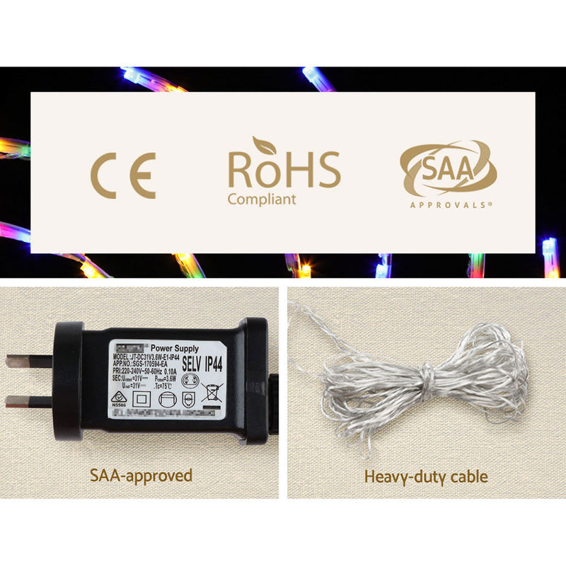 0.5M Christmas Lights 128 LED Spin Motif Light
