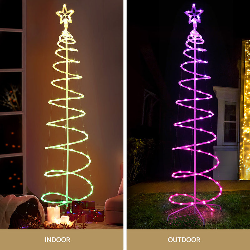 1.8M RGB LED Rope Light Christmas Tree 100 LEDs