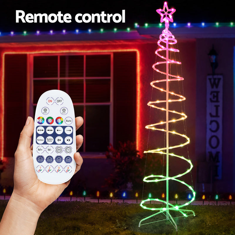 1.8M RGB LED Rope Light Christmas Tree 100 LEDs