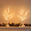 60cm Lighted Branch Christmas Trees – Warm White 2 Pack