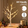 60cm Lighted Branch Christmas Trees – Warm White 2 Pack