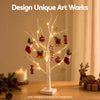 60cm Lighted Branch Christmas Trees – Warm White 2 Pack