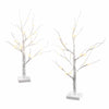 60cm Lighted Branch Christmas Trees – Warm White 2 Pack