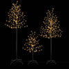 Jingle Jollys 3 Pack LED Birch Christmas Trees Warm White