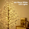 Jingle Jollys 3 Pack LED Birch Christmas Trees Warm White
