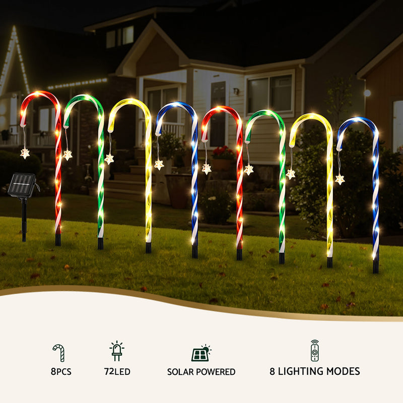 8 PCS Christmas Path Ground Lights 72 LED