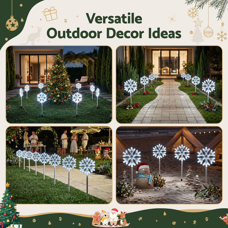 Jingle Jollys 4 Pack Christmas Path Lights Garden Decoration