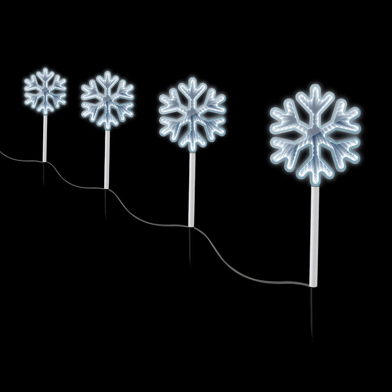 Jingle Jollys 4 Pack Christmas Path Lights Garden Decoration