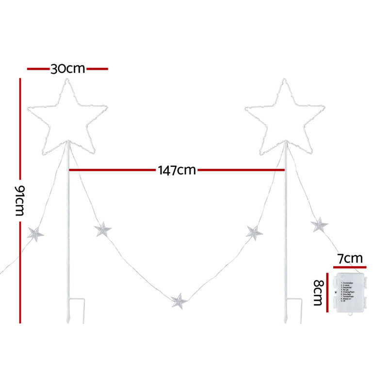 4 PCS Christmas Path Ground Lights 144 LED
