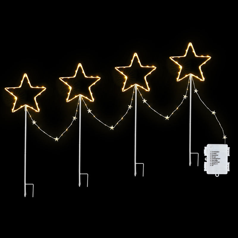 4 PCS Christmas Path Ground Lights 144 LED
