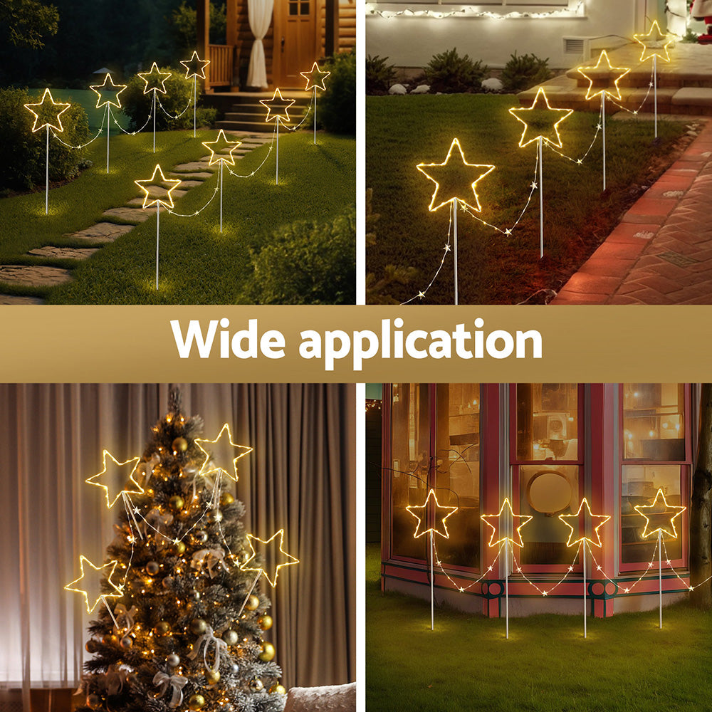 4 Piece Christmas Pathway Lights 144 LED Garden Decorations