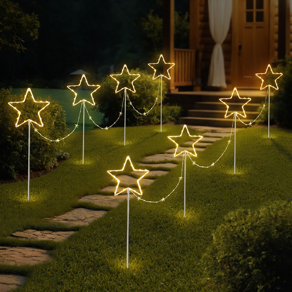 4 Piece Christmas Pathway Lights 144 LED Garden Decorations