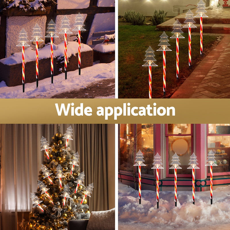 25 LED 5 PCS Christmas Lights Path Ground Light Garden Decorations
