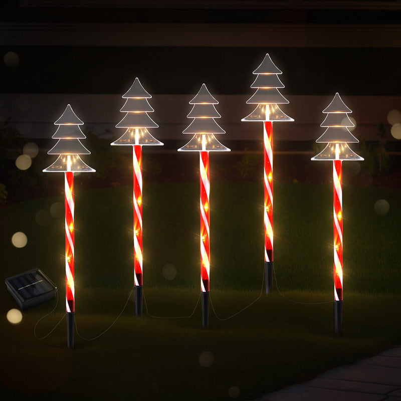 25 LED 5 PCS Christmas Lights Path Ground Light Garden Decorations