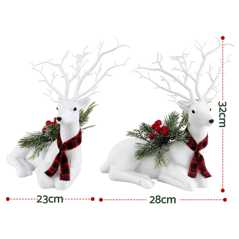 32cm Glitter Christmas Reindeer Decoration