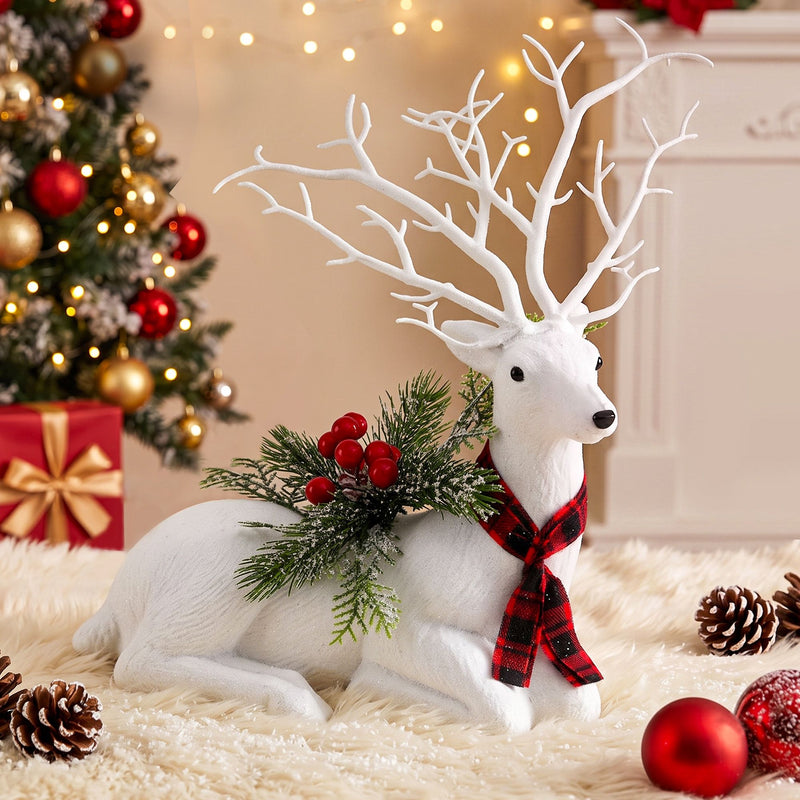 32cm Glitter Christmas Reindeer Decoration