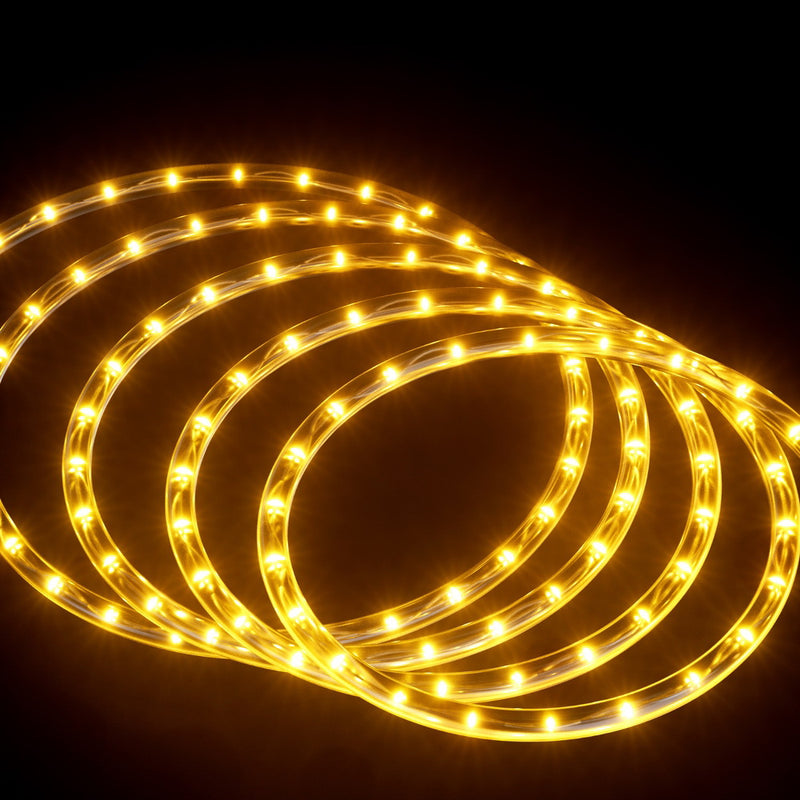 20M Christmas Lights String Rope Light 600 LED Warm