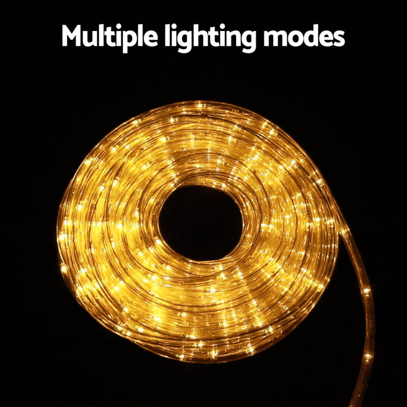 20M Christmas Lights String Rope Light 600 LED Warm