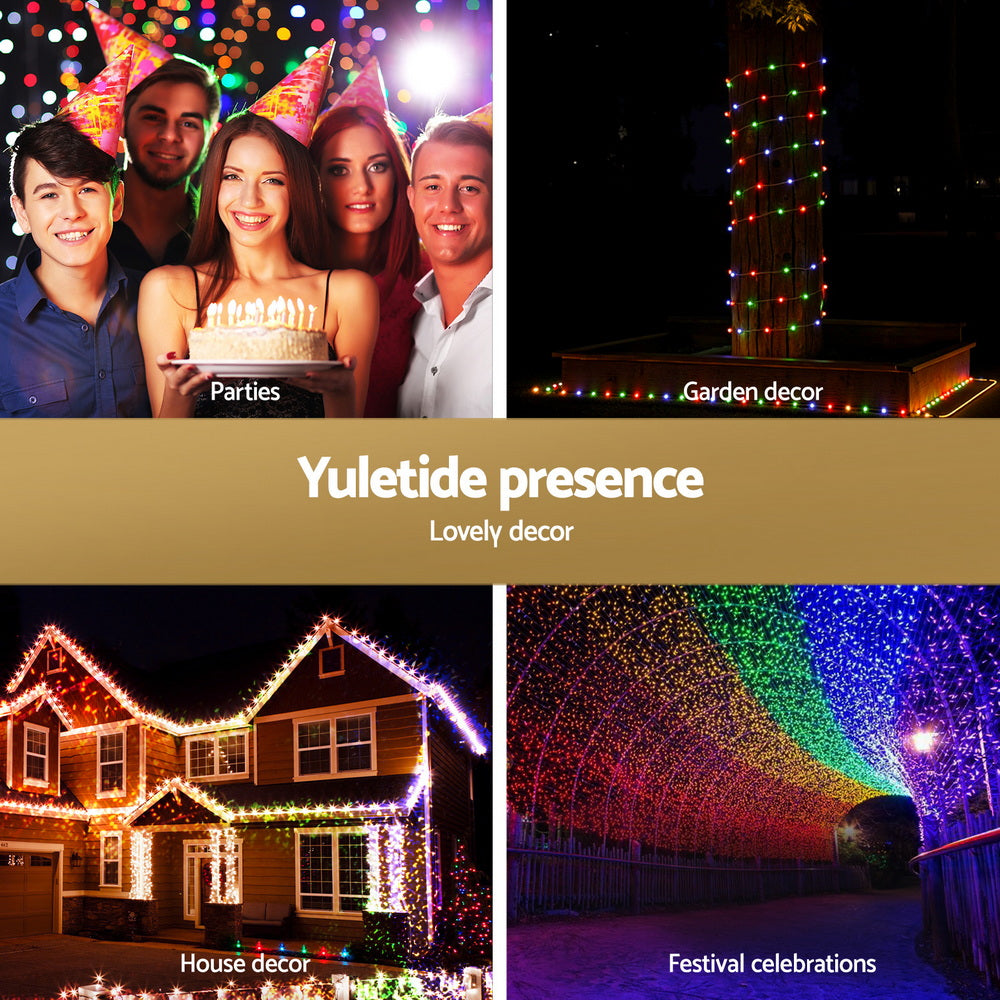 30M LED Rope Christmas Lights 300 Multi-Colour LEDs