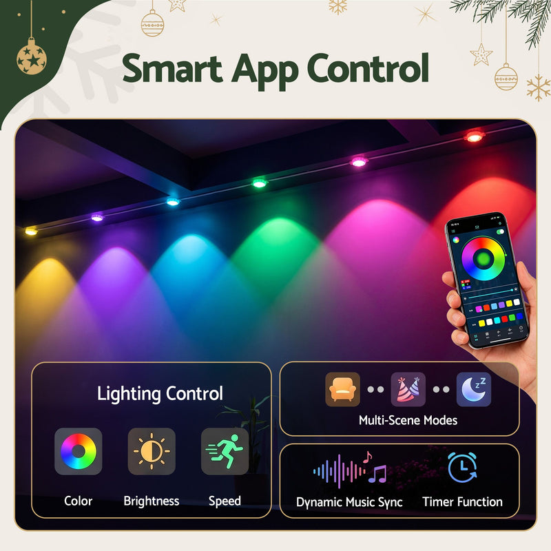 Jingle Jollys 15M Permanent Christmas Eaves Lights 36 LED String