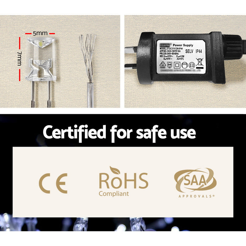 100M Christmas Lights String Fairy Light 500 LED Cool White