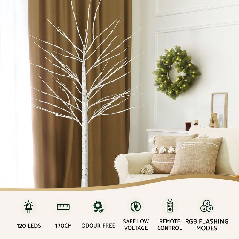 1.7m Twig Christmas Tree with 120 RGB LED Lights