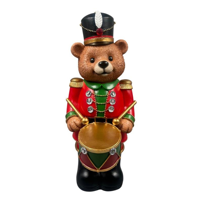 48cm LED Standing Teddy Bear Soldier Decoration