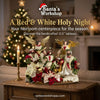 51cm Red & White Nativity Set with Angels & Manger